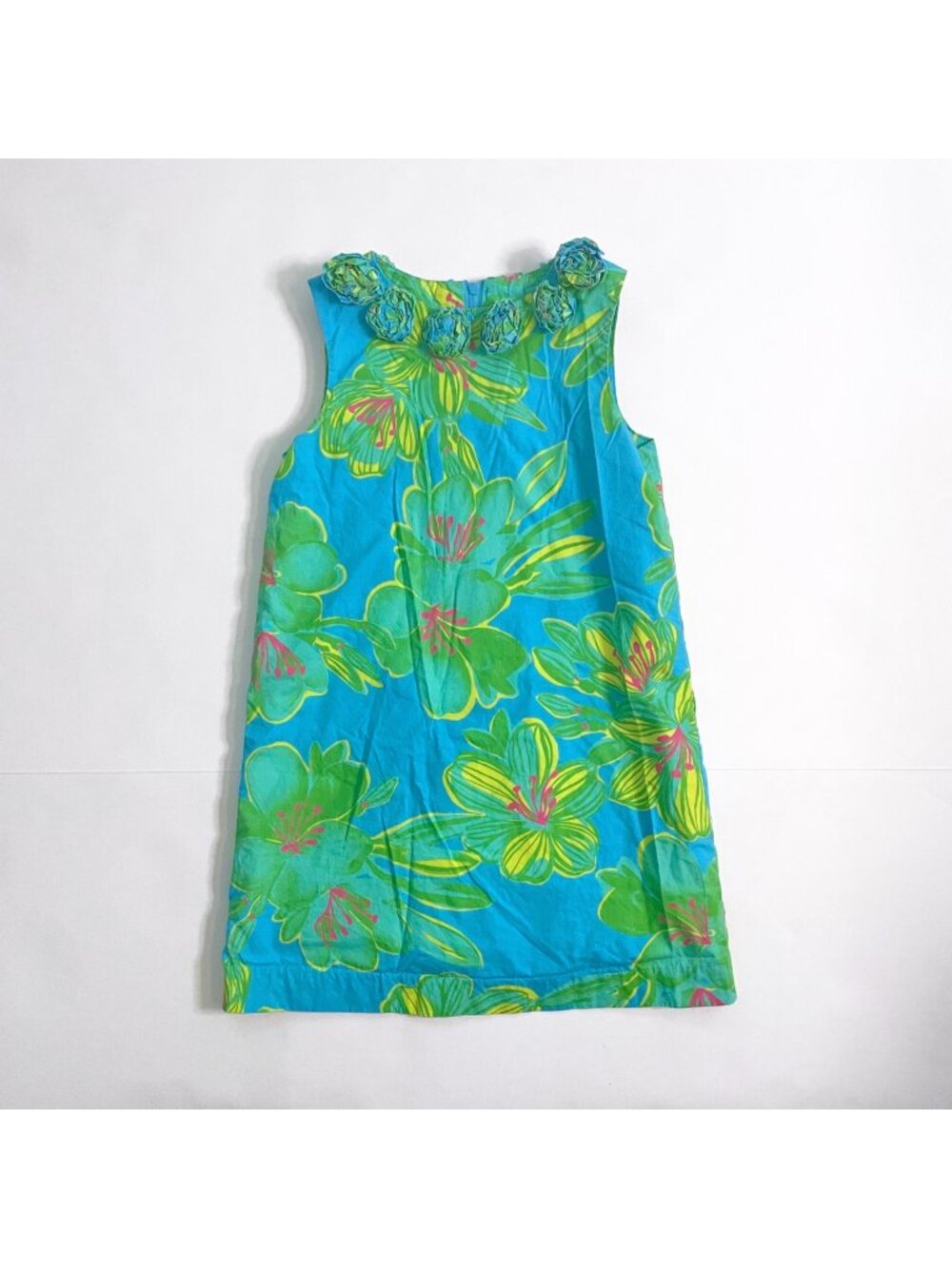 Lilly Pulitzer Girls Tropical Rosette Dress, Size 8